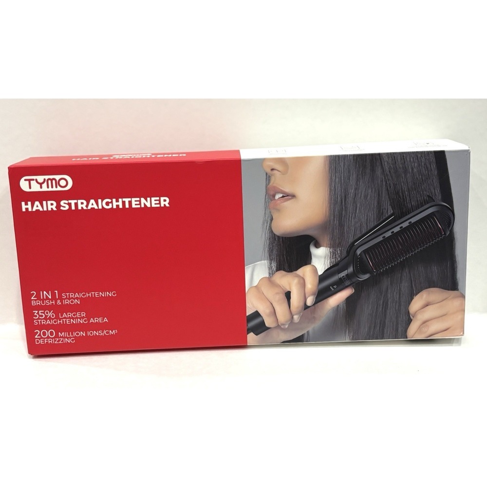 TYMO FLIPRO Hair Straightening Comb Brush 2-in-1 Ionic Hair Straightener HC106